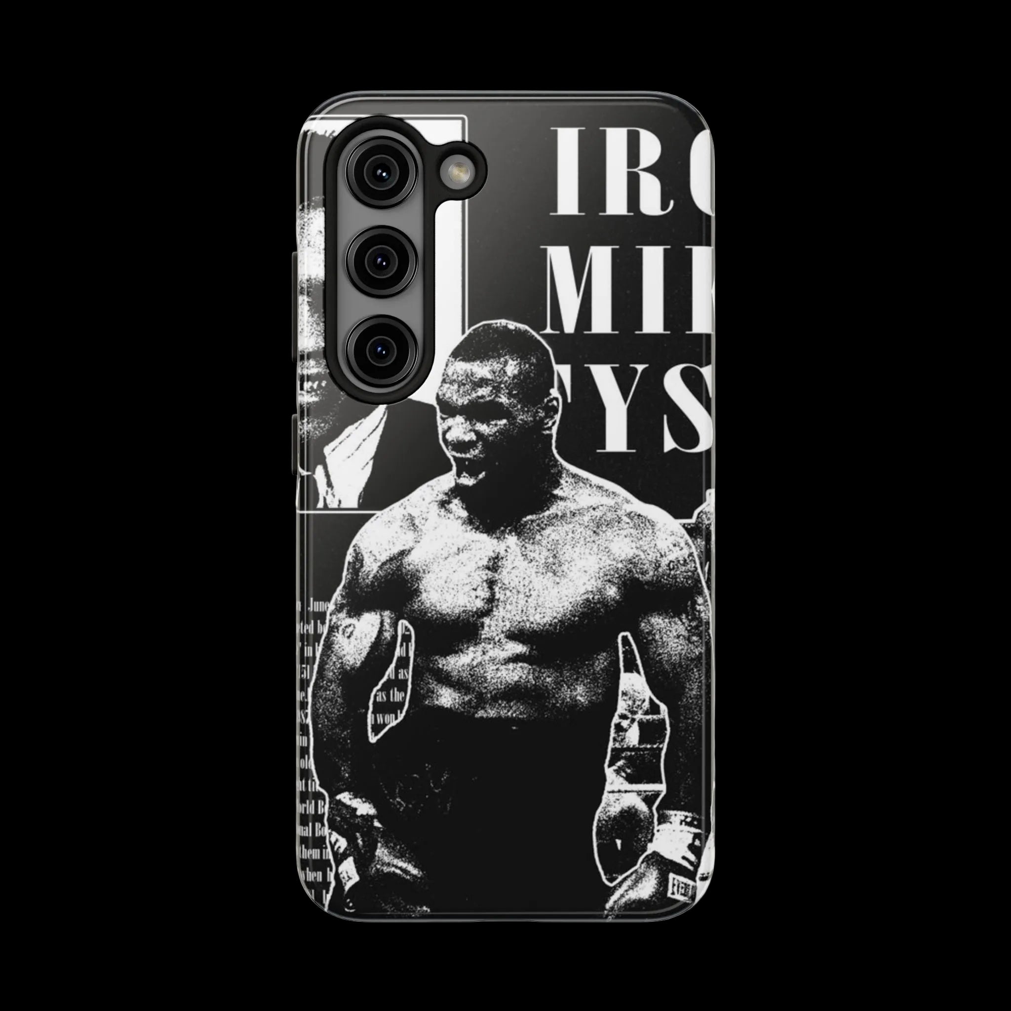 Boxing Champion Tough Phone Case — Black & White Retro Fighter Design