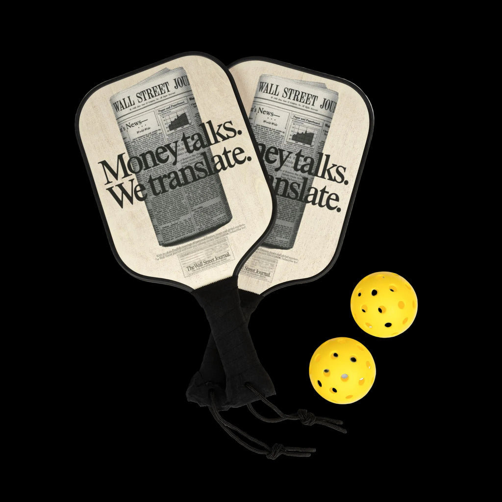 WSJ 'Money Talks. We Translate' Pickleball Paddle Set