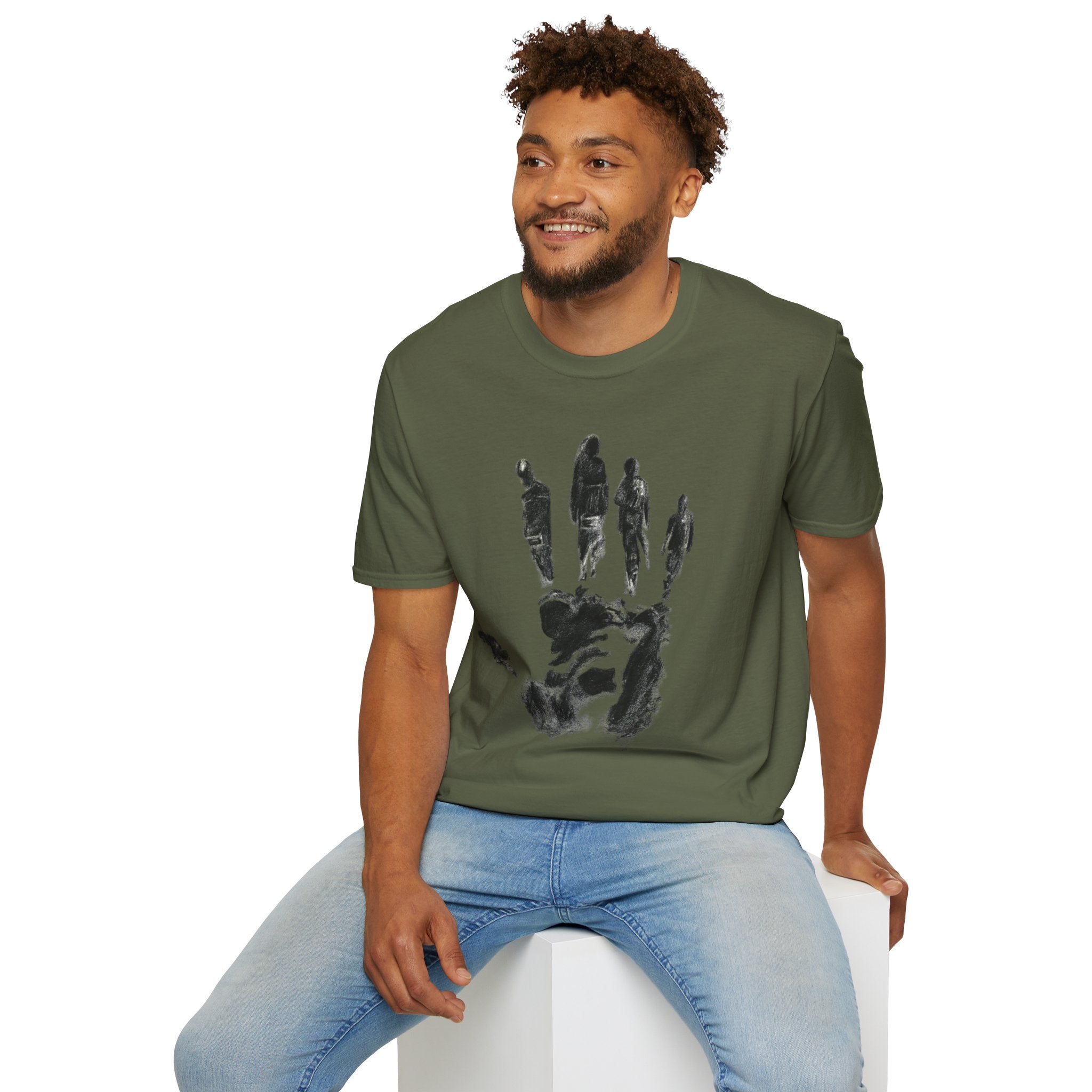 Abstract Handprint Silhouette T-Shirt
