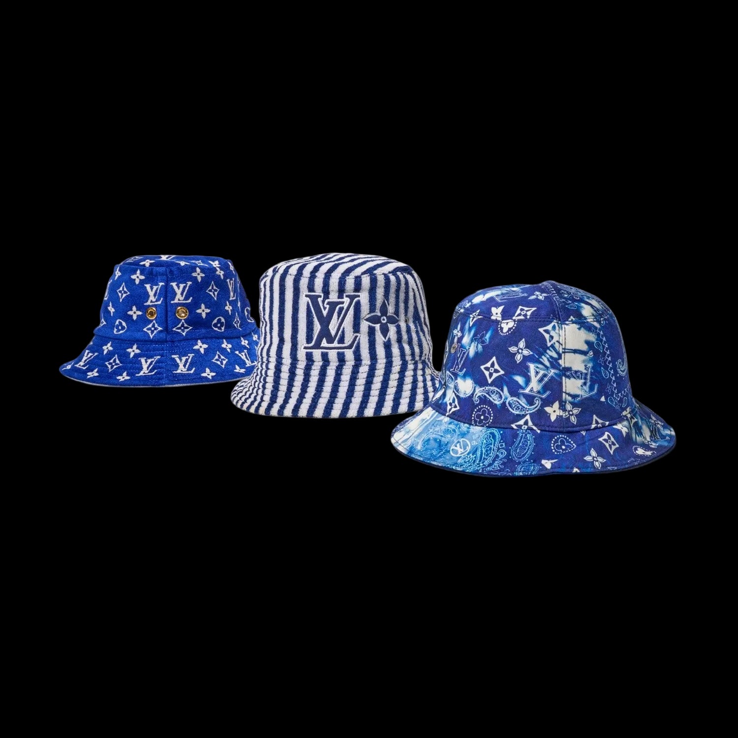 LOUIS VUITTON Set Of 3 Bucket Hats