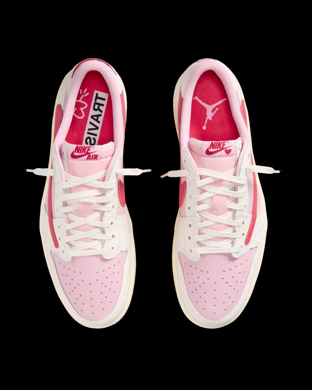 Air Jordan 1 Low x Travis Scott Shy Pink and Tropical Pink