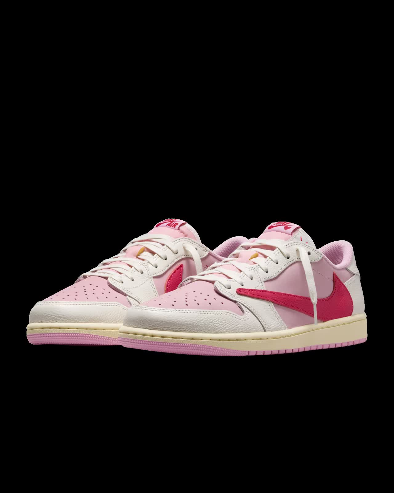 Air Jordan 1 Low x Travis Scott Shy Pink and Tropical Pink