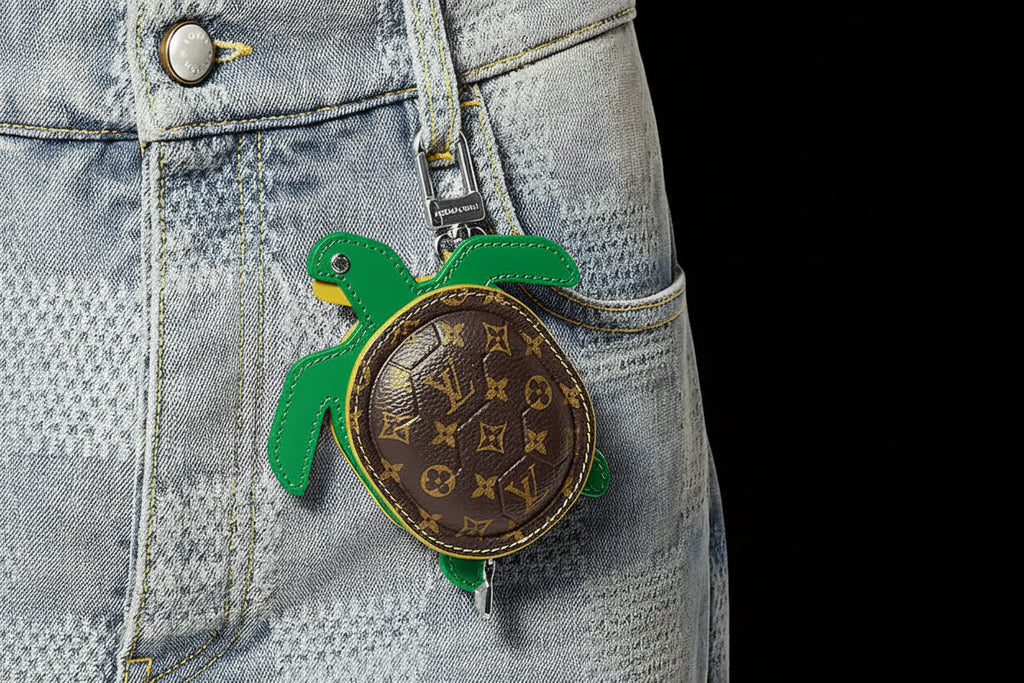LV Turtle Pouch Bag Charm