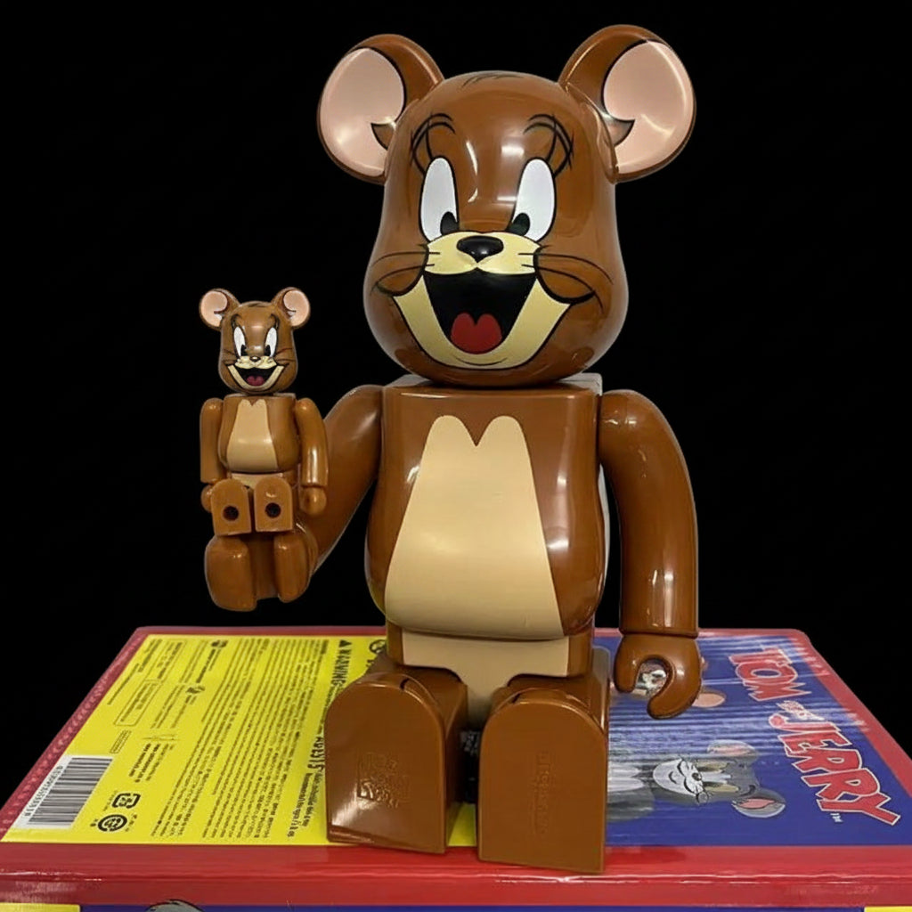Bearbrick Tom and Jerry: Jerry Flocky 100% & 400% Set