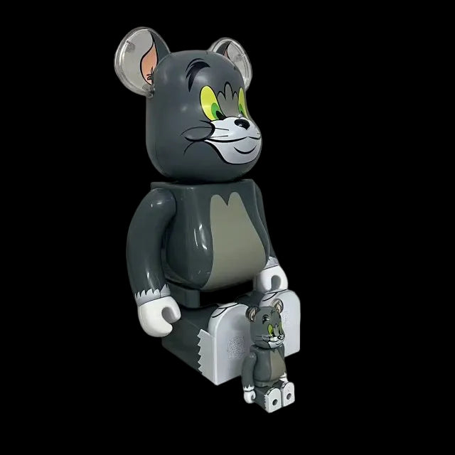 Bearbrick Tom and Jerry: Tom Flocky 100% & 400% Set