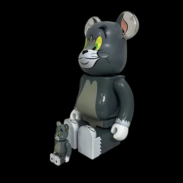 Bearbrick Tom and Jerry: Tom Flocky 100% & 400% Set