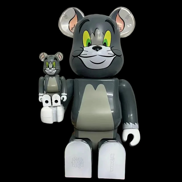 Bearbrick Tom and Jerry: Tom Flocky 100% & 400% Set