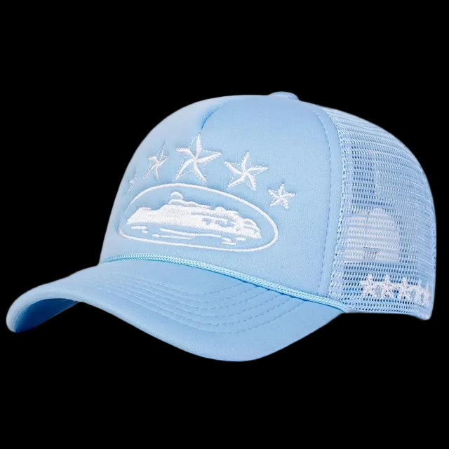 Corteiz 5 Starz Alcatraz Trucker Baby Blue